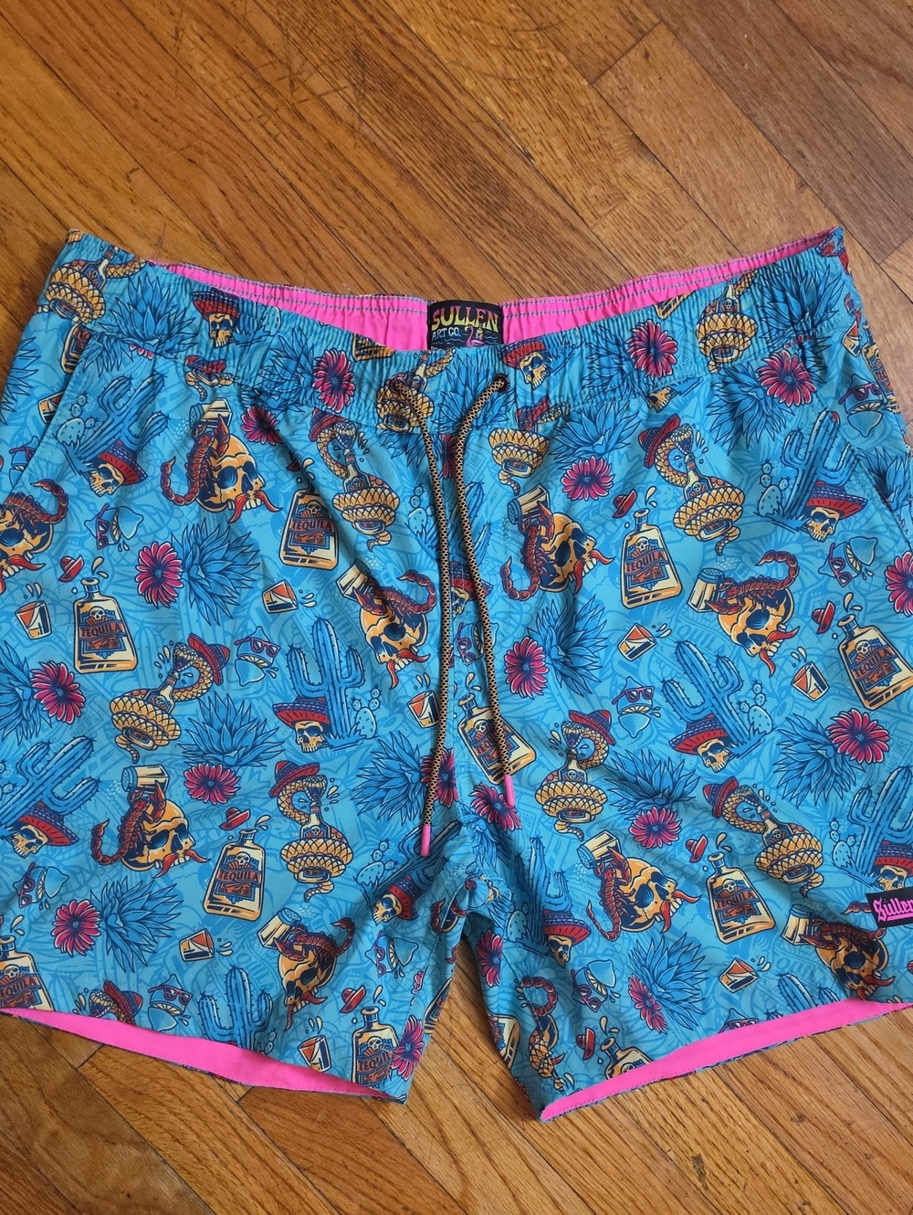 Sullen Blue Graphic Men’s Swim Trunks